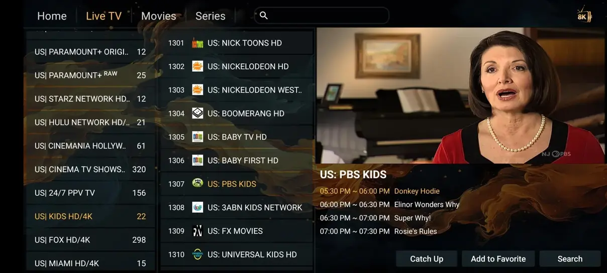 IPTV app interface preview 4