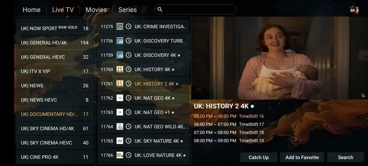 IPTV app interface preview 7